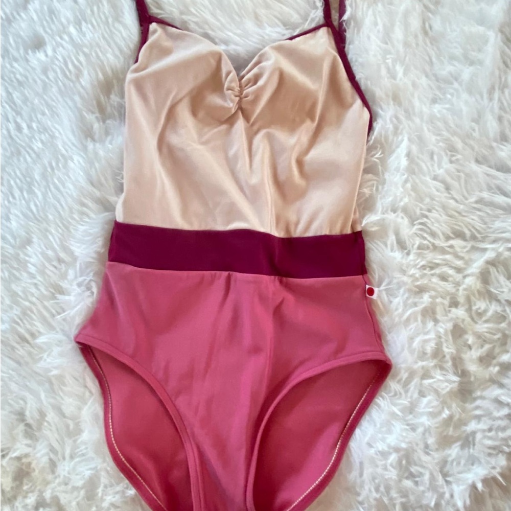 Yumiko Leotard Light Pink and Fuchsia  Leotard